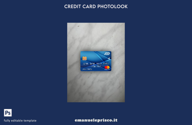 modello frontale photolook della mastercard della banca degli utili ADP stile ve